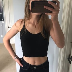 American Eagle black crop top